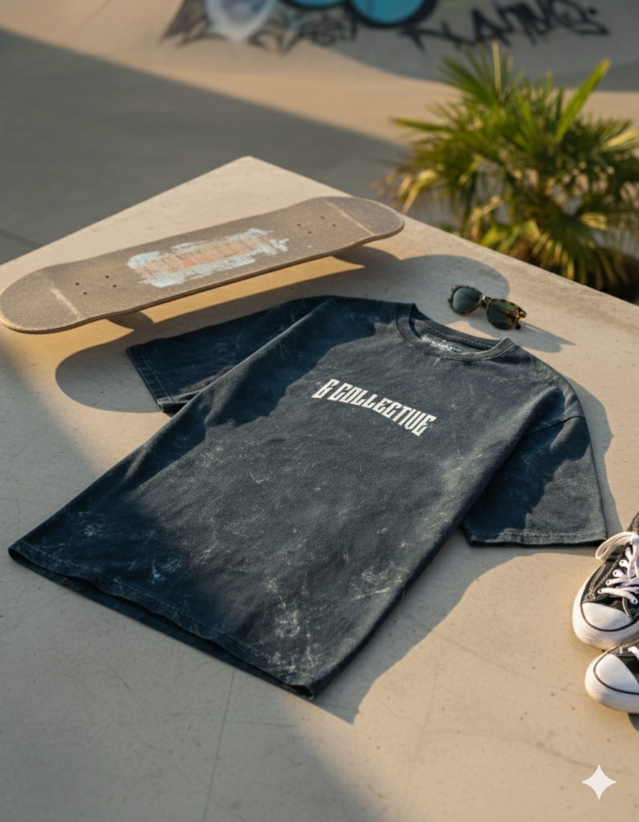 Unisex Acid Washed Oversized Tee